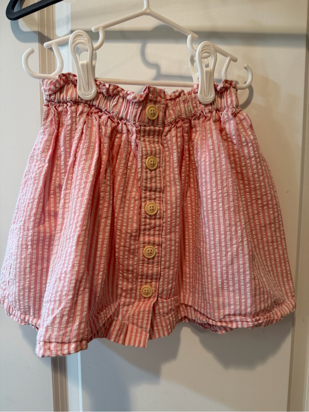 Crewcuts Pink Striped Button-Front Skirt